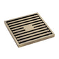 FLOOR WASTE 100mm Square Slim Grate 88mm outlet Antique Brass