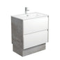 JOLI AMATO 750 Matte White Vanity with INDUSTRIAL Panels and Kick 1TH