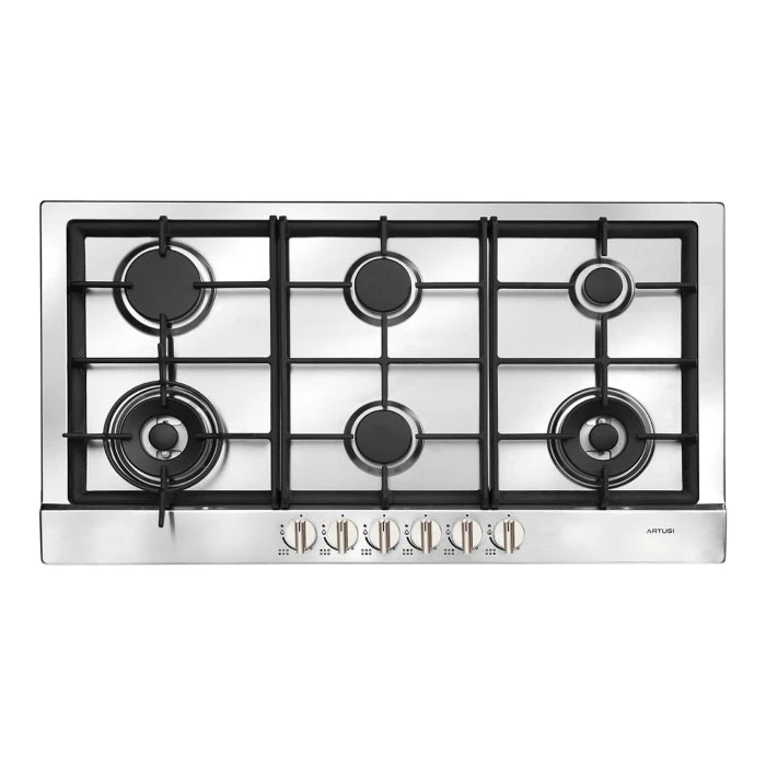 90CM 6 BURNER GAS COOKTOP W/ FLAME FAILURE - S/S