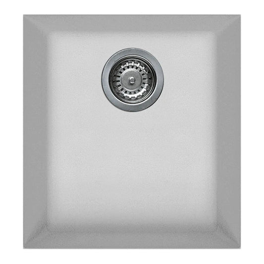 Artusi 410mm Single Bowl Granite Sink White AGS411W