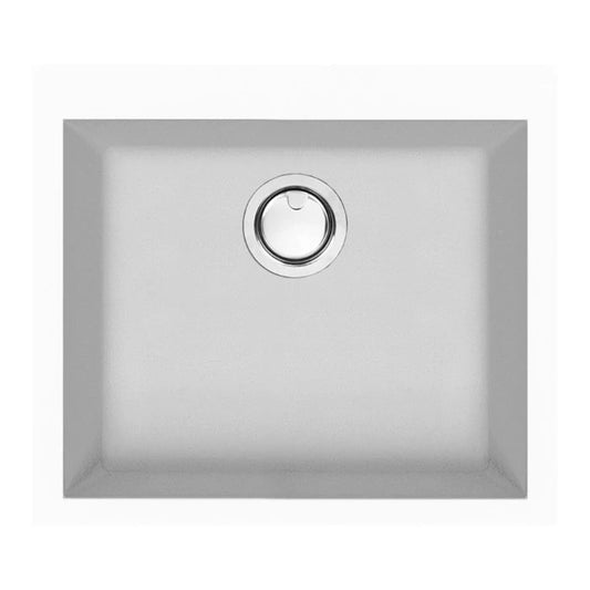 Artusi 570mm Single Bowl Granite Sink White AGS571W