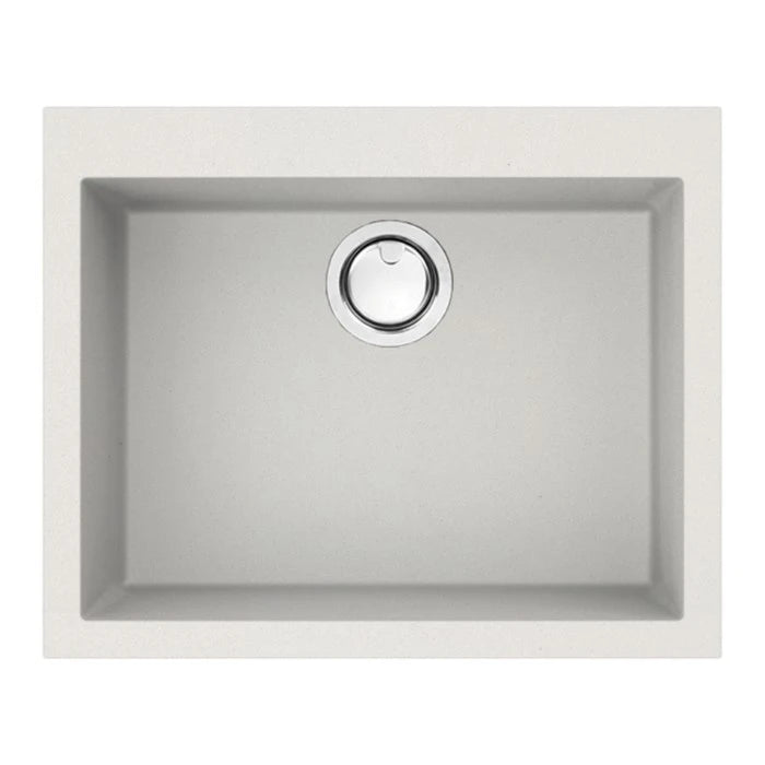 Artusi 610mm Single Bowl Granite Sink White AGS611W