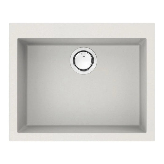 Artusi 610mm Single Bowl Granite Sink White AGS611W