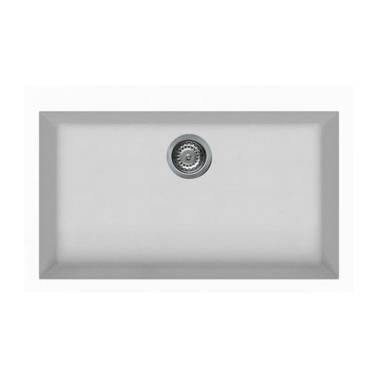 Artusi 790mm Single Bowl Granite Sink White AGS791W