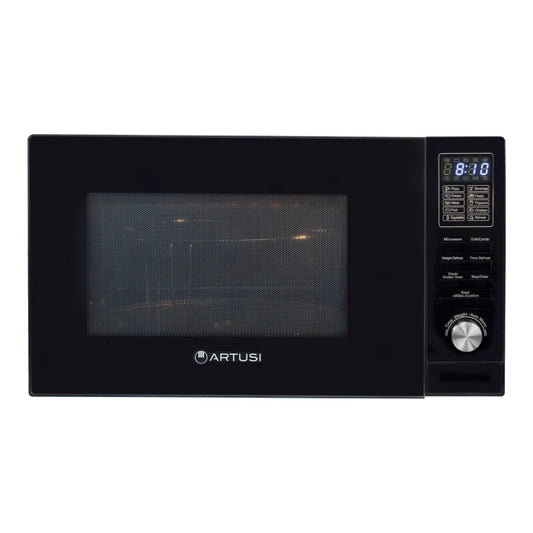 25L MICROWAVE FREESTANDING WITH GRILL IN BLACK