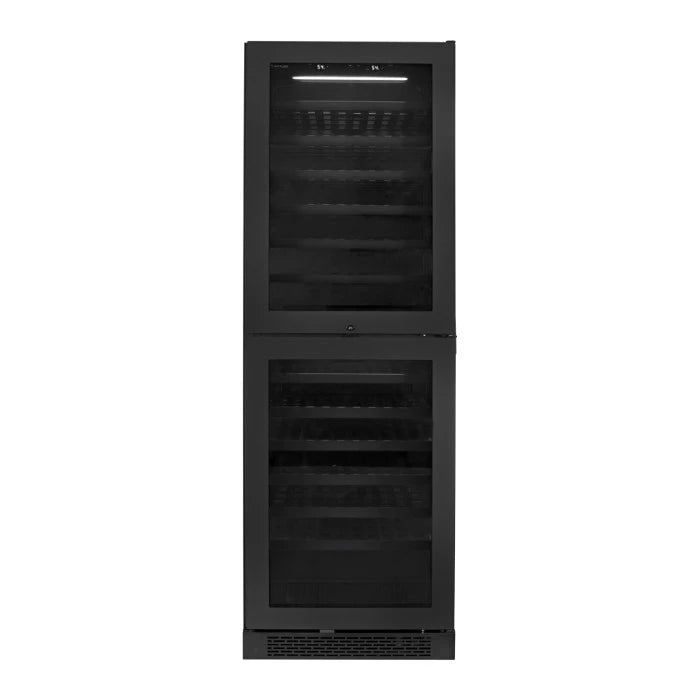Artusi 160 Bottle Double Door Wine Cellar Black AWCD160BV