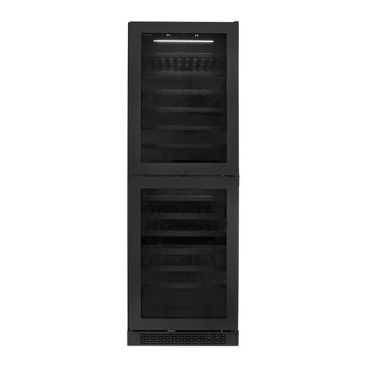 Artusi 160 Bottle Double Door Wine Cellar Black AWCD160BV
