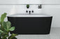 ALEGRA 1700 BACK-TO-WALL FREESTANDING BATH - BLACK & WHITE