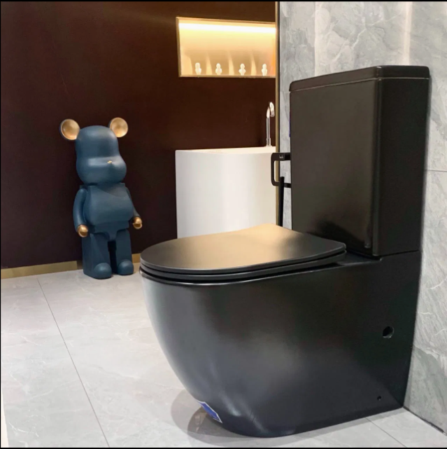 Besile Universal Rimless Back to Wall Toilet Suites -  Matte Black