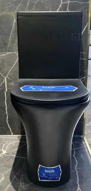Besile Universal Rimless Back to Wall Toilet Suites -  Matte Black