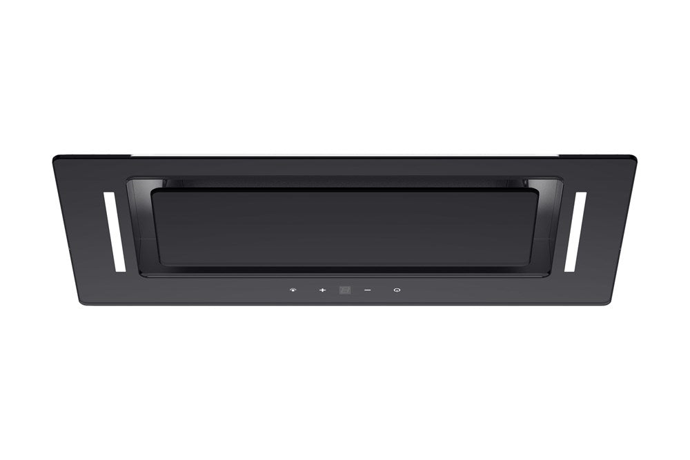 900m3/hr 60cm - NON SILENT Undermount Black Glass Rangehoods - InBuilt Motor