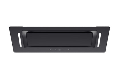 900m3/hr 60cm - NON SILENT Undermount Black Glass Rangehoods - InBuilt Motor
