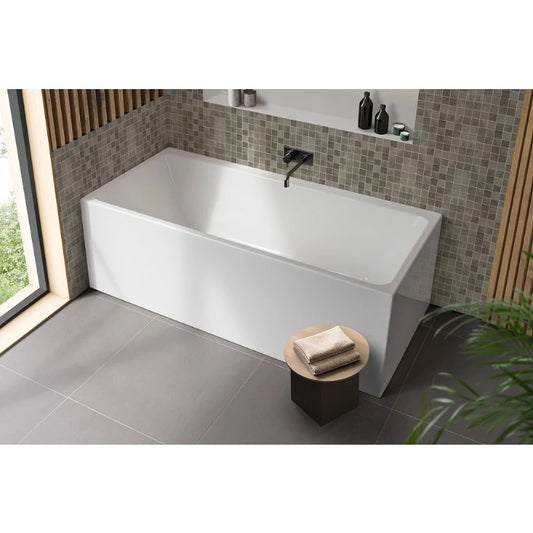 Bianco Back to Wall Corner Freestanding Bath