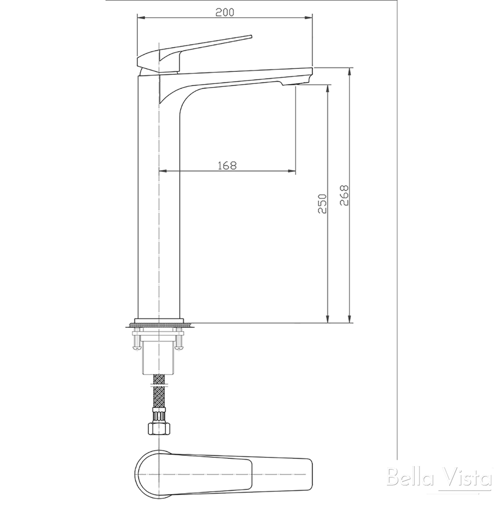 Celsior Tall Basin Mixer - BLACK