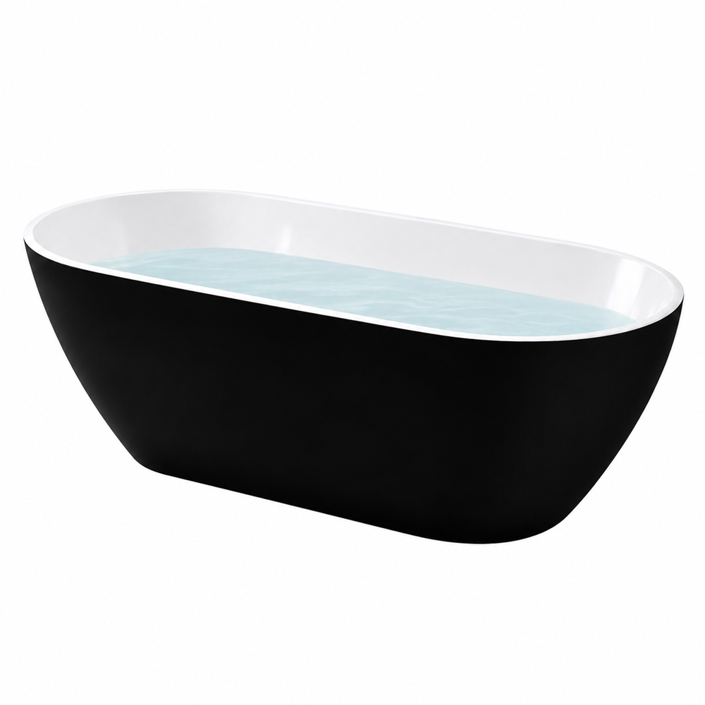 Back to Wall Bathtub - Egg Shape