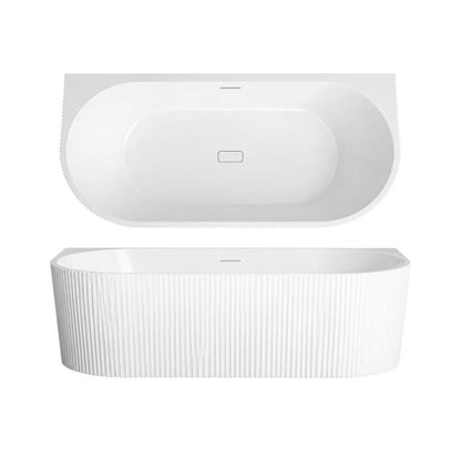 Back to Wall Fluted  Bathtub