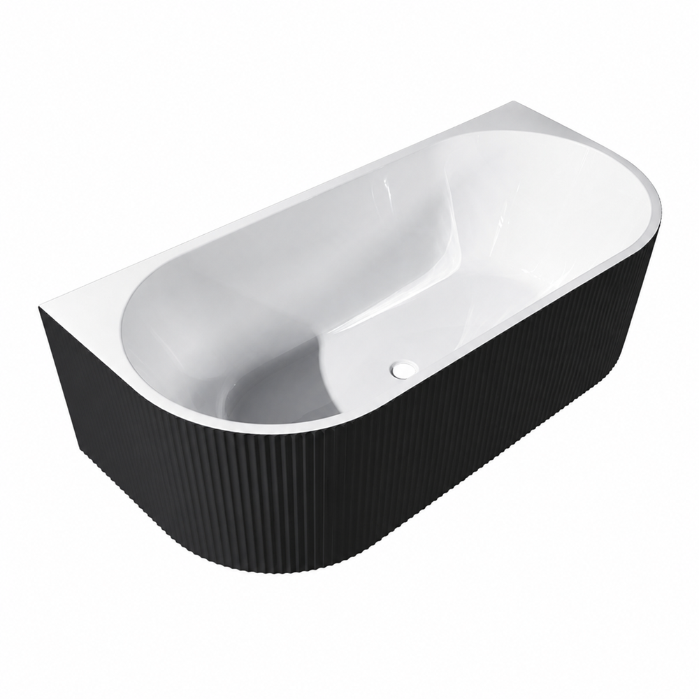Back to Wall Fluted  Bathtub
