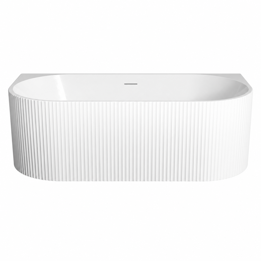 Back to Wall Fluted  Bathtub