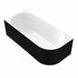 Regio Luna Left Corner Fluted Luxury Acrylic Back to Wall Bathtub Collection