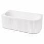 Regio Serenity Left Corner Fluted Contemporary Luxury Acrylic Corner Bathtub Design