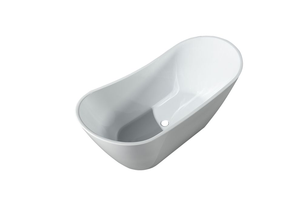 Freestanding Bathtub - Boat Shape 	1500 Gloss White