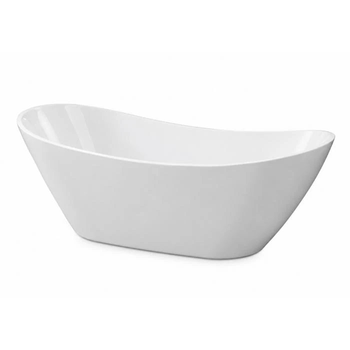 Regio Serenity Freestanding Fluted Oval High Back Rest Designer Acrylic Bathtub Collection