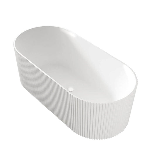 Freestanding Fluted Bathtub - Oval Shape
