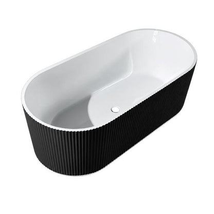 Freestanding Fluted Bathtub - Oval Shape