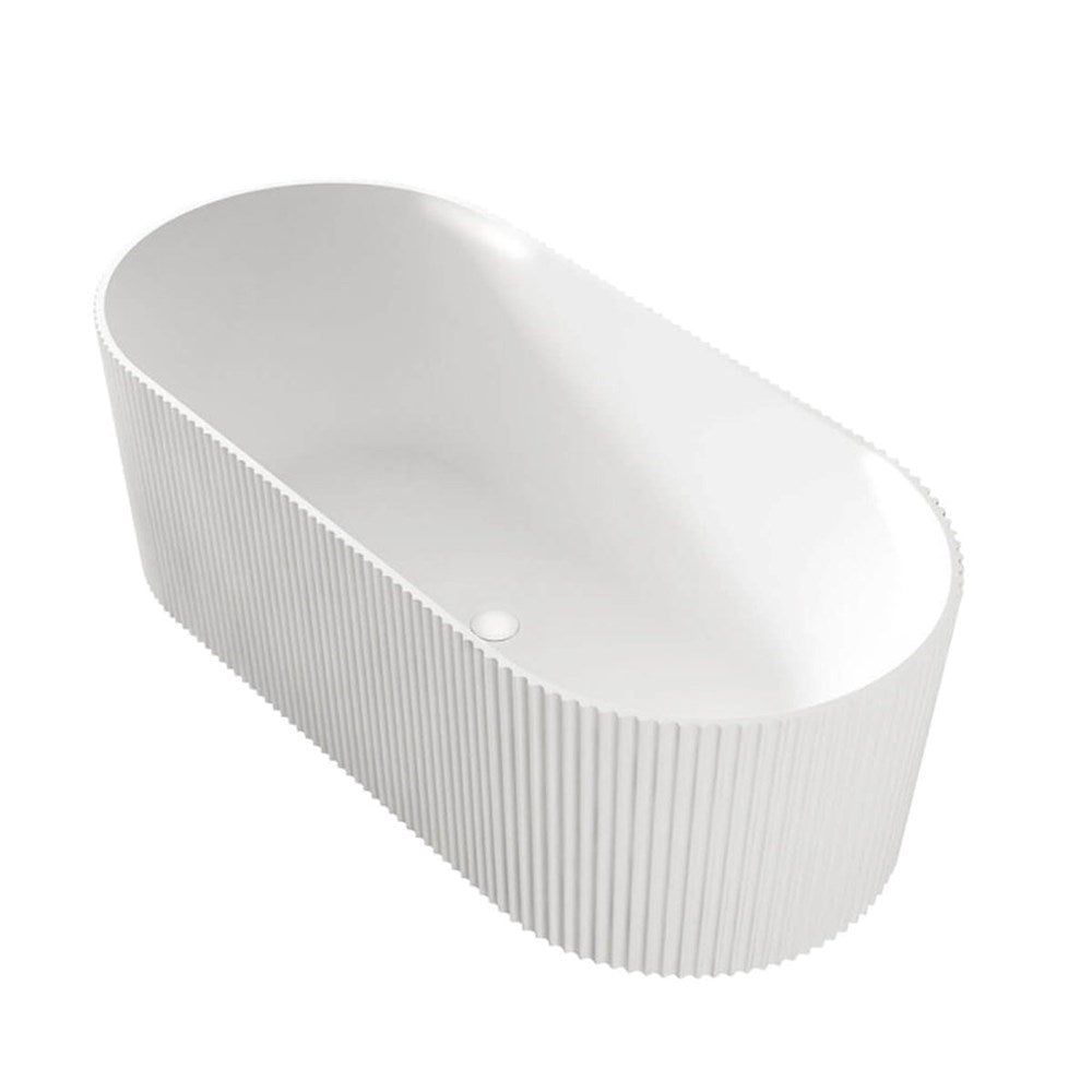 Freestanding Fluted Bathtub - Oval Shape