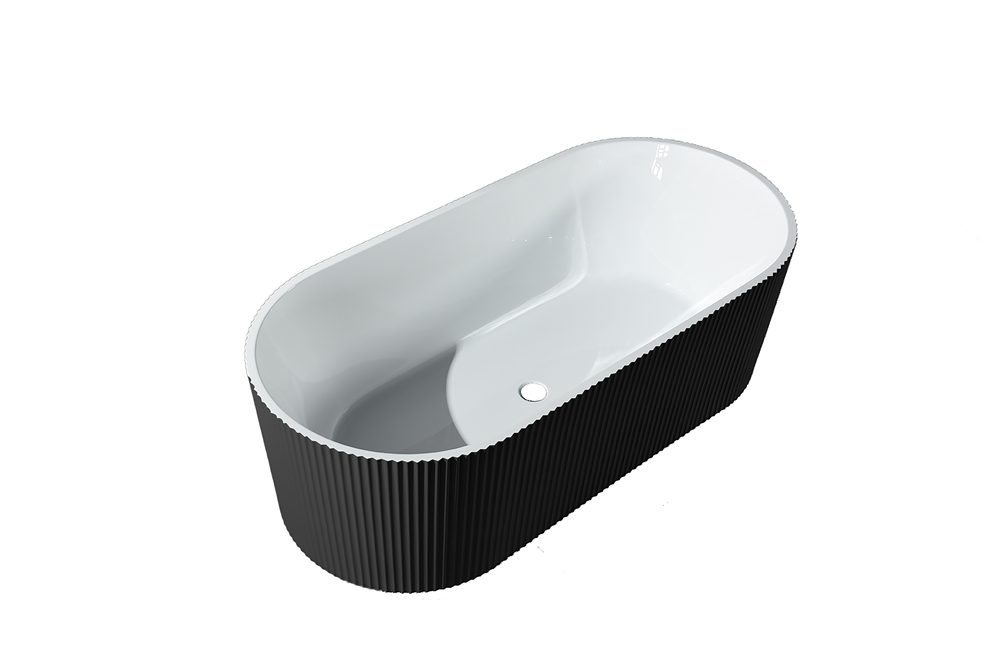 Freestanding Fluted Bathtub - Oval Shape