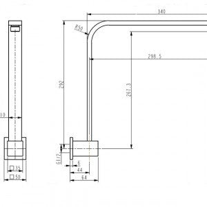 Elevated Square Shower Arm