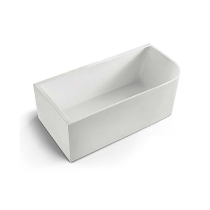 Acrylic Corner Back to Wall Bath Matt White 1700x730x560mm