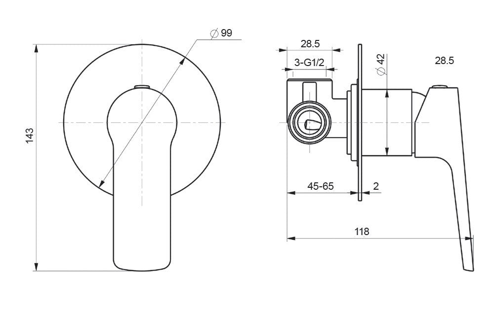 (DISCONTINUED) BTV8460 - Shower Mixer