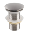 32/40mm Brushed Nickel Mushroom Solid Brass Basin Pop Up Waste without Overflow