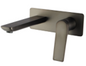 Square Brushed Gun Metal Grey Wall Mixer with Spout