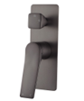 Square Brushed Gun Metal Grey Wall Mixer With Diverter