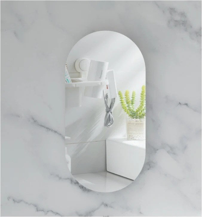450 X 900MM Carysil Noble Matte White Oval Shaving Cabinet