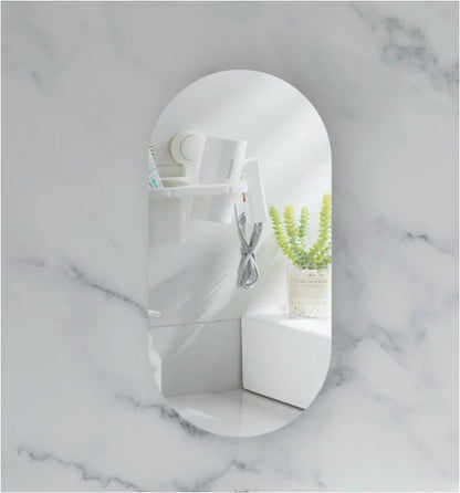 450 X 900MM Carysil Noble Matte White Oval Shaving Cabinet
