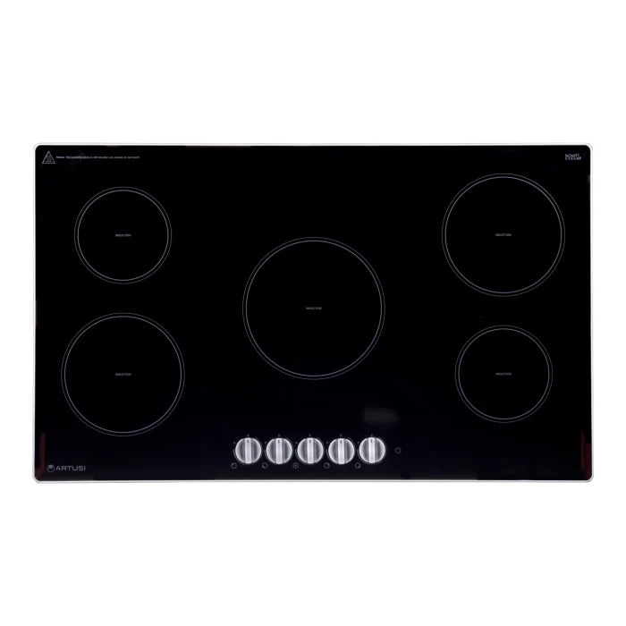 90CM 5 ZONE INDUCTION COOKTOP KNOB CONTROL