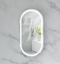 CARYSIL Noble 450x900mm MATTE WHITE Oval LED Shaving Cabinet COPY