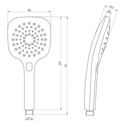 3 Functions Chrome Handheld Shower(ABS)