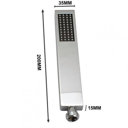 Chrome Brass Square Hand Held Shower Spray Head