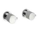 Round Chrome Shower Wall taps