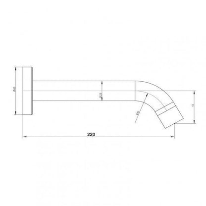 LUCID PIN Series Round Brushed Nickel Bathtub/Basin Wall Spout