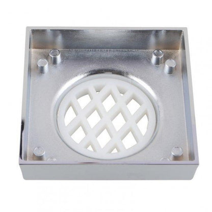 115*115mm Brass Chrome Smart Tile Insert Floor Waste Shower Grate Drain(90mm Outlet)