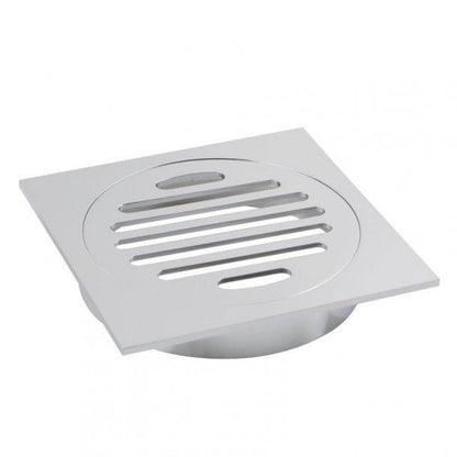 110*110mm Square Chrome Brass Floor Waste Shower Grate Drain(100mm Outlet)