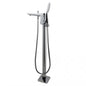 Chrome Floor Standing Mixer With Diverter & Handheld Shower(Brass)