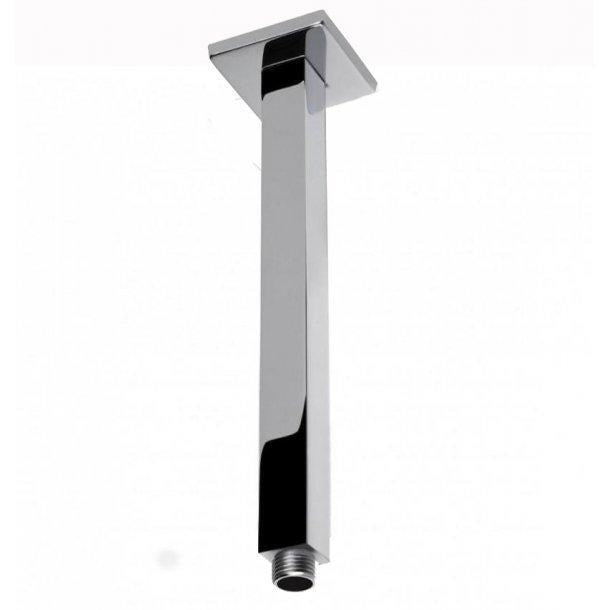 Square Chrome Ceiling Shower Arm 300mm