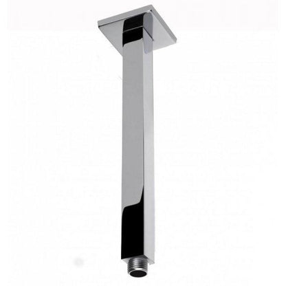 Square Chrome Ceiling Shower Arm 300mm