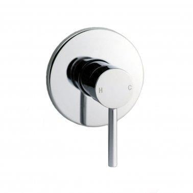 Round Chrome Shower Bath Wall Mixer